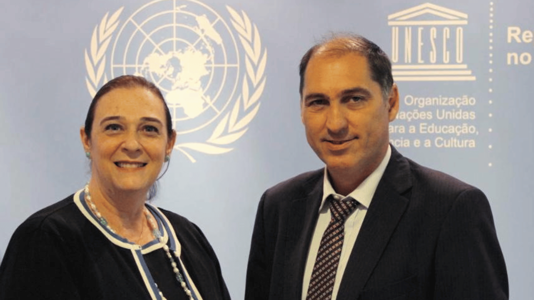 Com a diretora da Unesco