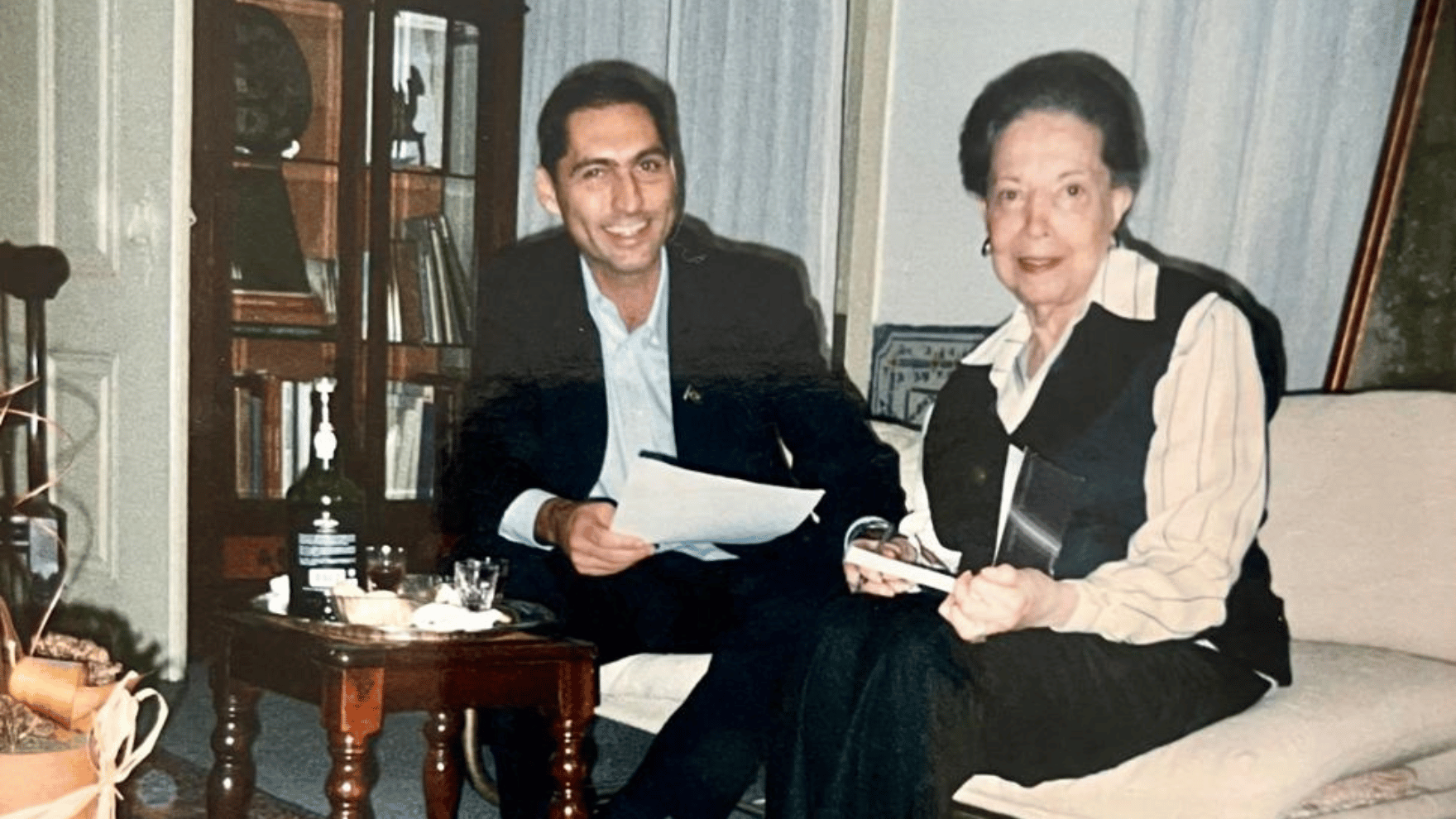 Com a poetisa Maria da Saudade em Lisboa