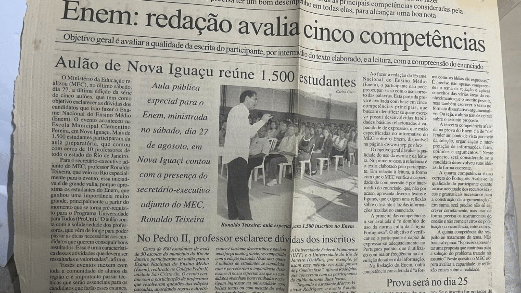 Lançando o Enem no Rio de Janeiro